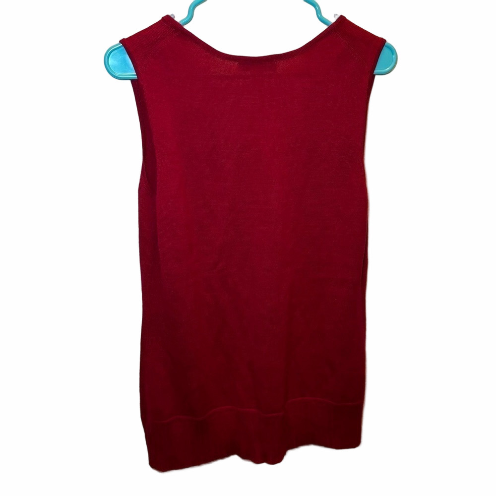 Coldwater Creek Maroon Tank Top Size 10/12 - Picture 4 of 8